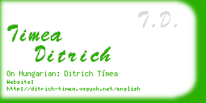 timea ditrich business card