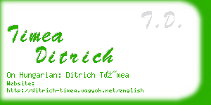 timea ditrich business card